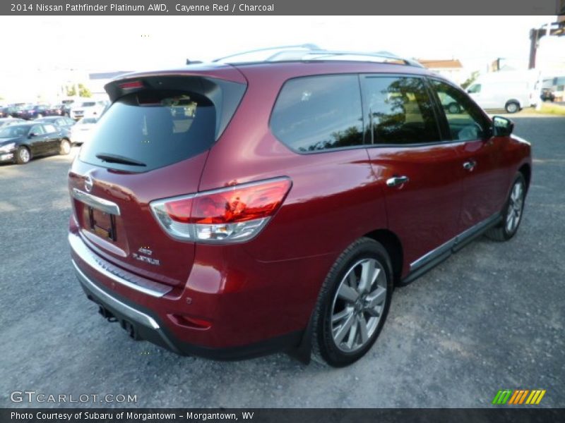 Cayenne Red / Charcoal 2014 Nissan Pathfinder Platinum AWD