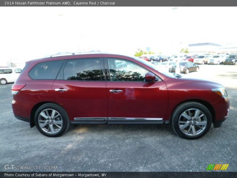  2014 Pathfinder Platinum AWD Cayenne Red