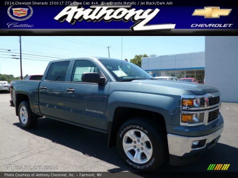 Blue Granite Metallic / Jet Black/Dark Ash 2014 Chevrolet Silverado 1500 LT Z71 Crew Cab 4x4