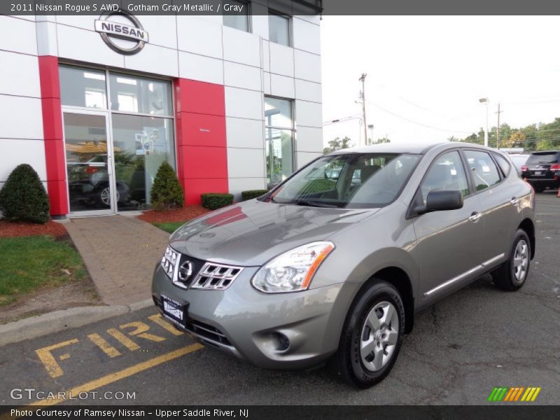 Gotham Gray Metallic / Gray 2011 Nissan Rogue S AWD