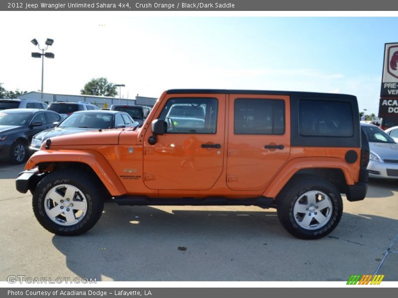 Crush Orange / Black/Dark Saddle 2012 Jeep Wrangler Unlimited Sahara 4x4