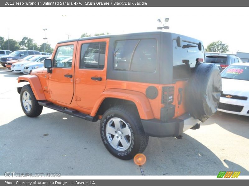 Crush Orange / Black/Dark Saddle 2012 Jeep Wrangler Unlimited Sahara 4x4