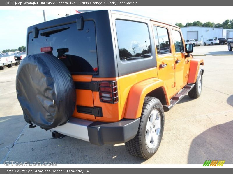 Crush Orange / Black/Dark Saddle 2012 Jeep Wrangler Unlimited Sahara 4x4