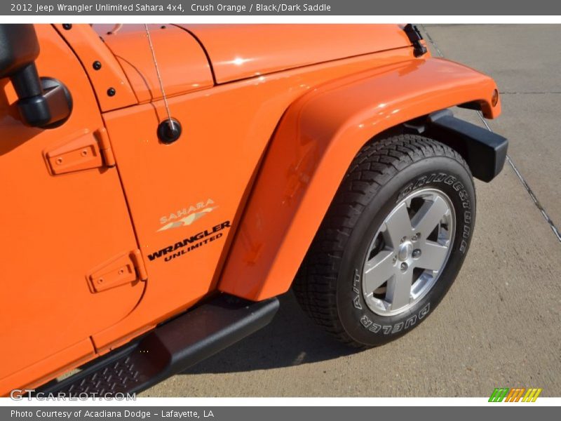 Crush Orange / Black/Dark Saddle 2012 Jeep Wrangler Unlimited Sahara 4x4