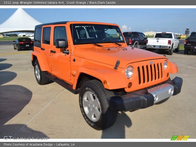 Crush Orange / Black/Dark Saddle 2012 Jeep Wrangler Unlimited Sahara 4x4
