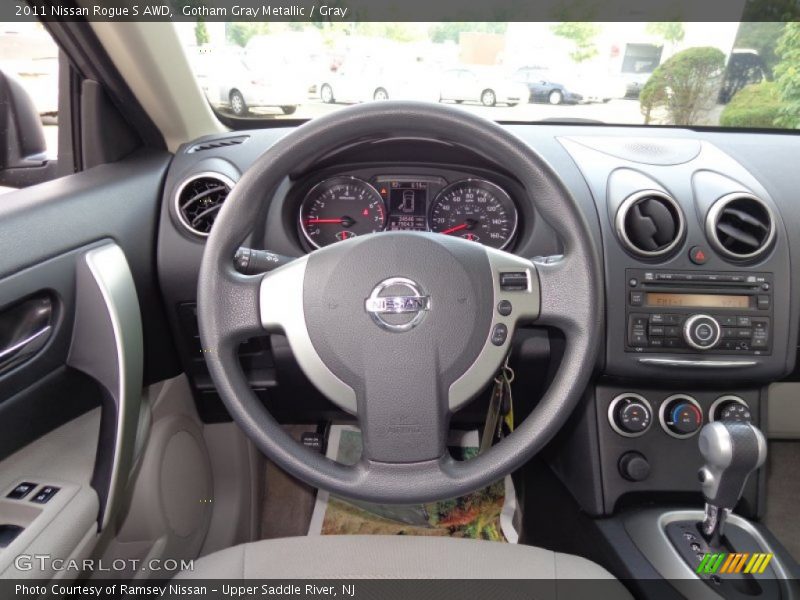 Gotham Gray Metallic / Gray 2011 Nissan Rogue S AWD