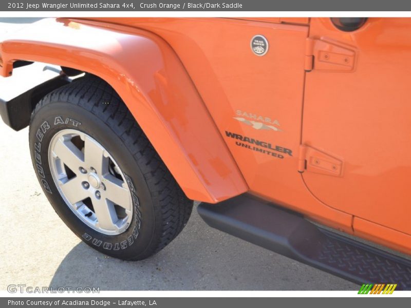 Crush Orange / Black/Dark Saddle 2012 Jeep Wrangler Unlimited Sahara 4x4