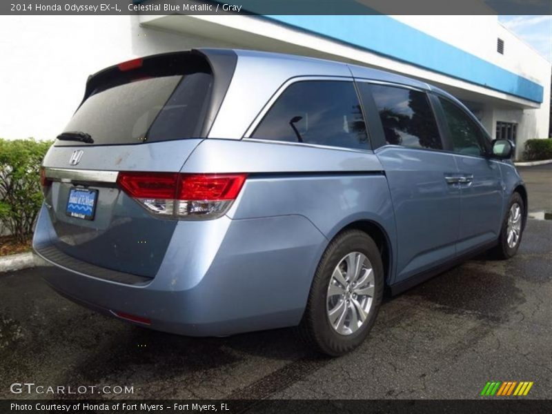 Celestial Blue Metallic / Gray 2014 Honda Odyssey EX-L