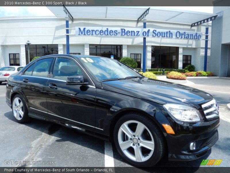 Black / Black 2010 Mercedes-Benz C 300 Sport