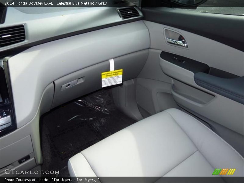 Celestial Blue Metallic / Gray 2014 Honda Odyssey EX-L