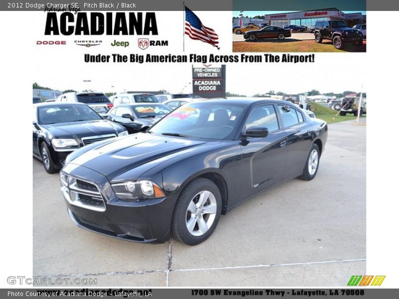 Pitch Black / Black 2012 Dodge Charger SE