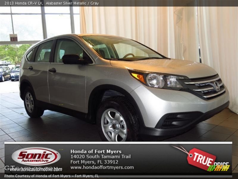 Alabaster Silver Metallic / Gray 2013 Honda CR-V LX