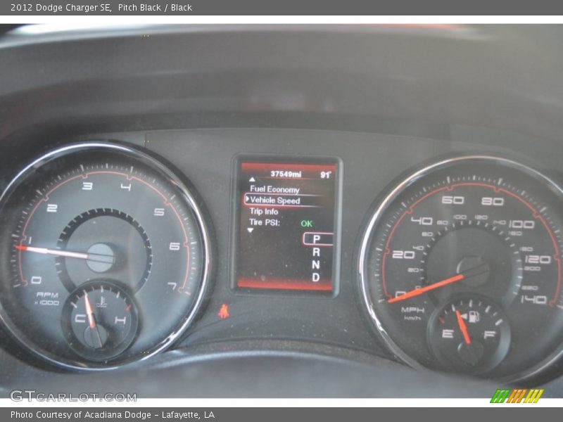 Pitch Black / Black 2012 Dodge Charger SE