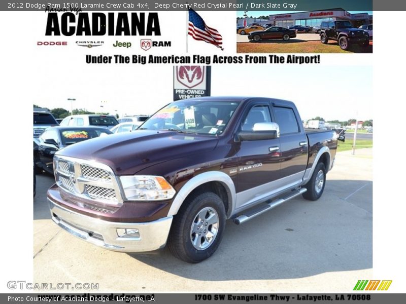 Deep Cherry Red Crystal Pearl / Dark Slate Gray 2012 Dodge Ram 1500 Laramie Crew Cab 4x4