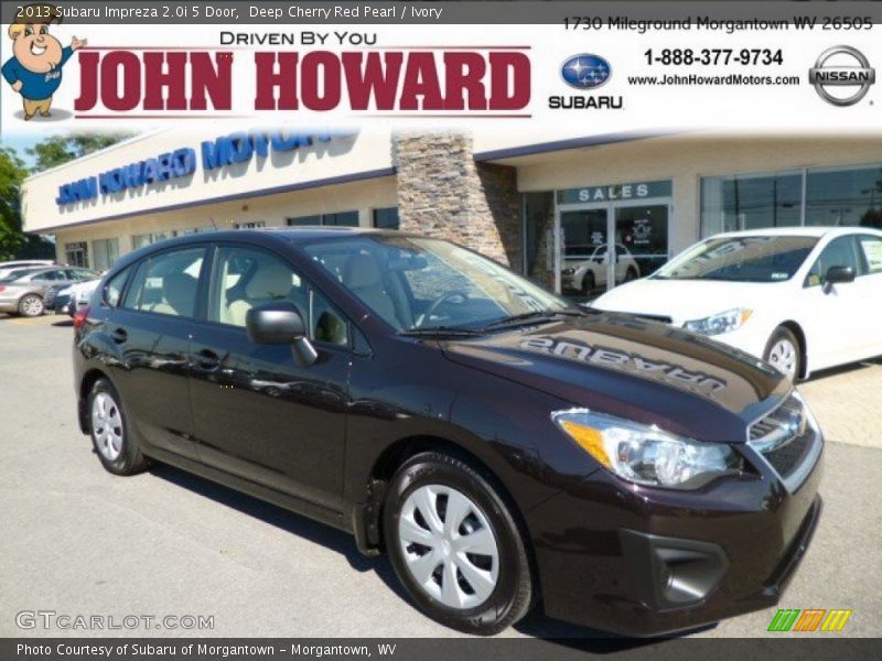 Deep Cherry Red Pearl / Ivory 2013 Subaru Impreza 2.0i 5 Door