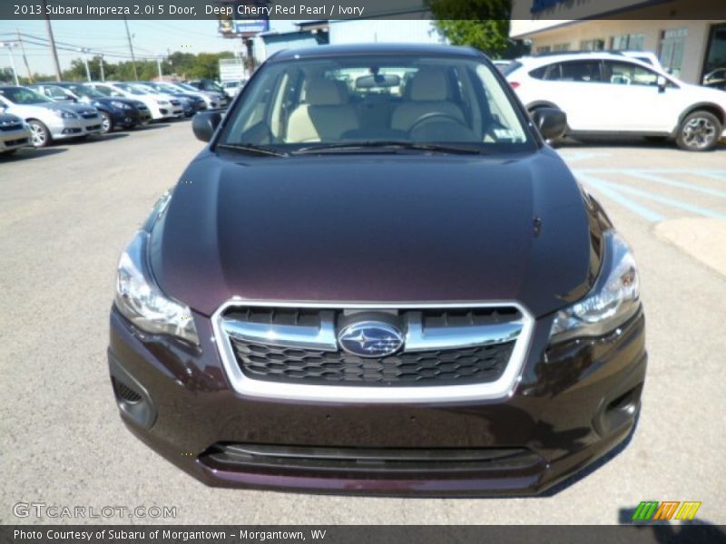 Deep Cherry Red Pearl / Ivory 2013 Subaru Impreza 2.0i 5 Door