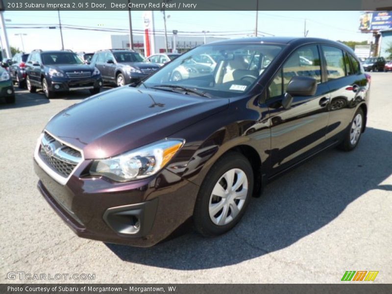 Deep Cherry Red Pearl / Ivory 2013 Subaru Impreza 2.0i 5 Door