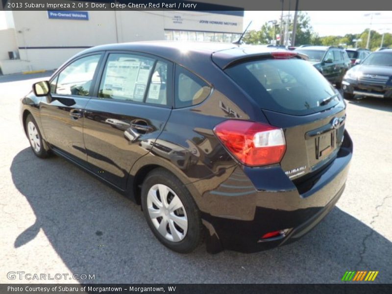 Deep Cherry Red Pearl / Ivory 2013 Subaru Impreza 2.0i 5 Door