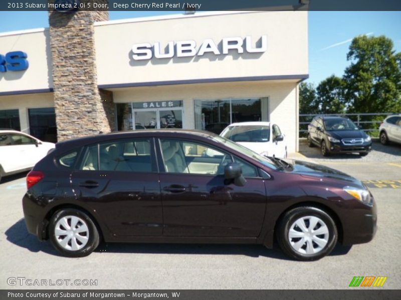 Deep Cherry Red Pearl / Ivory 2013 Subaru Impreza 2.0i 5 Door