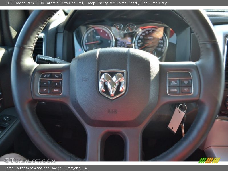 Deep Cherry Red Crystal Pearl / Dark Slate Gray 2012 Dodge Ram 1500 Laramie Crew Cab 4x4
