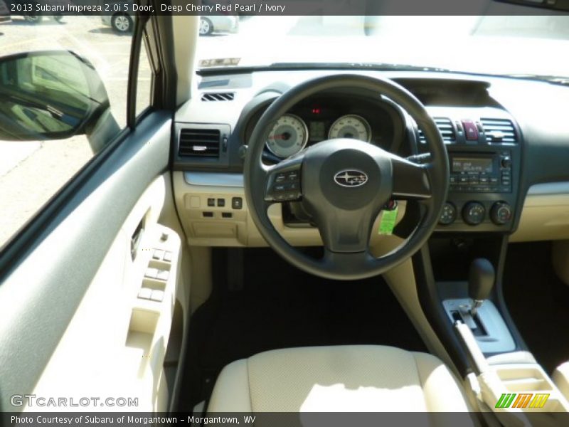 Deep Cherry Red Pearl / Ivory 2013 Subaru Impreza 2.0i 5 Door