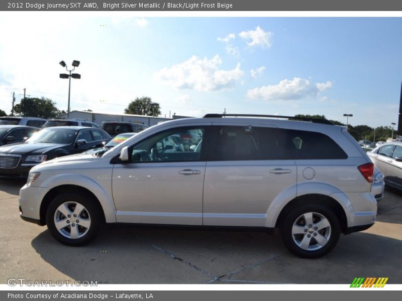 Bright Silver Metallic / Black/Light Frost Beige 2012 Dodge Journey SXT AWD
