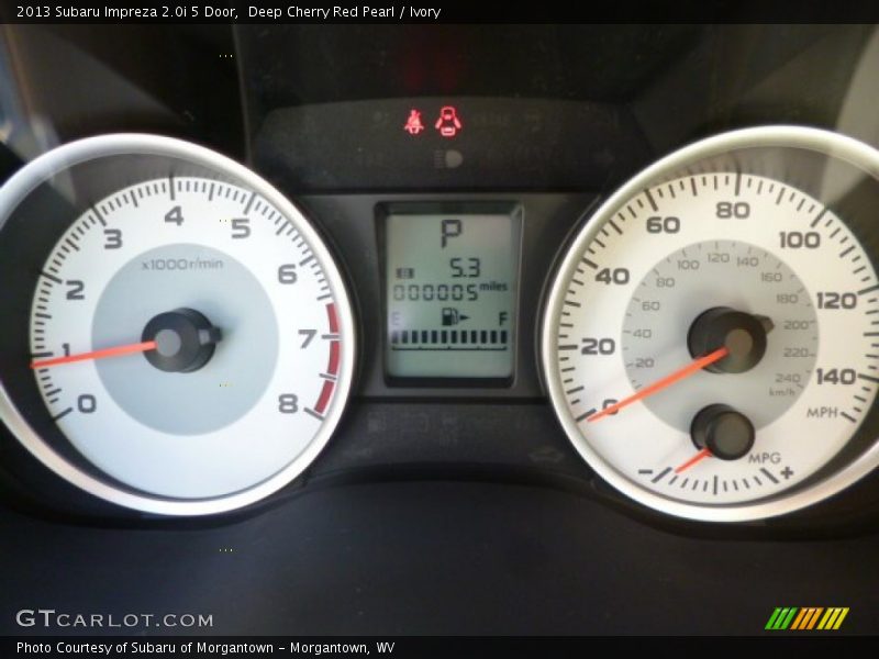 Deep Cherry Red Pearl / Ivory 2013 Subaru Impreza 2.0i 5 Door