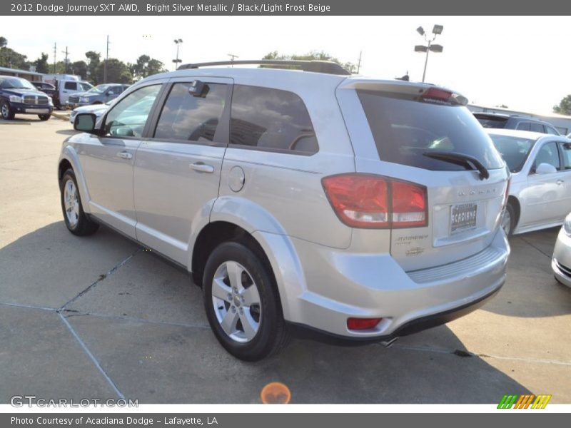 Bright Silver Metallic / Black/Light Frost Beige 2012 Dodge Journey SXT AWD