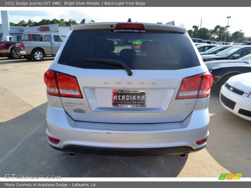 Bright Silver Metallic / Black/Light Frost Beige 2012 Dodge Journey SXT AWD