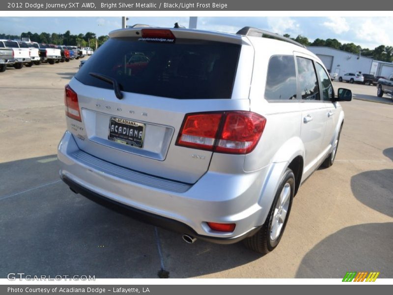 Bright Silver Metallic / Black/Light Frost Beige 2012 Dodge Journey SXT AWD
