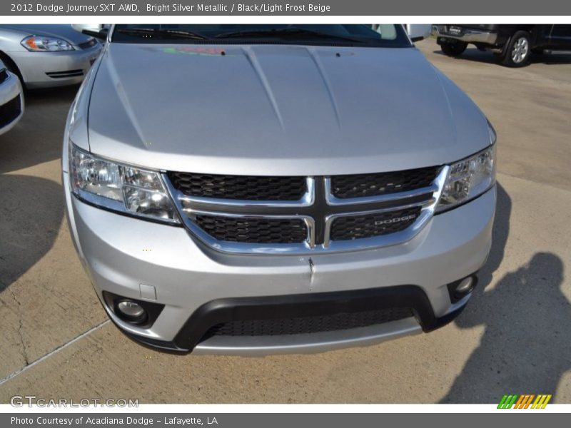 Bright Silver Metallic / Black/Light Frost Beige 2012 Dodge Journey SXT AWD