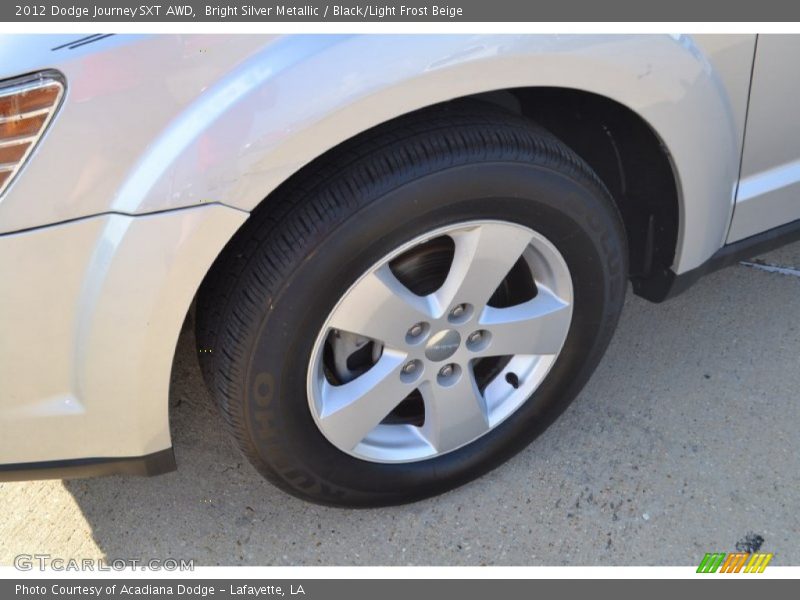 Bright Silver Metallic / Black/Light Frost Beige 2012 Dodge Journey SXT AWD