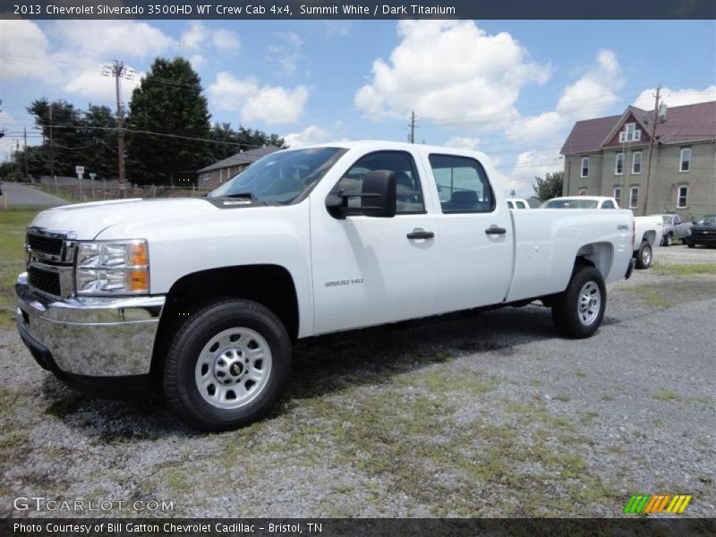 Summit White / Dark Titanium 2013 Chevrolet Silverado 3500HD WT Crew Cab 4x4