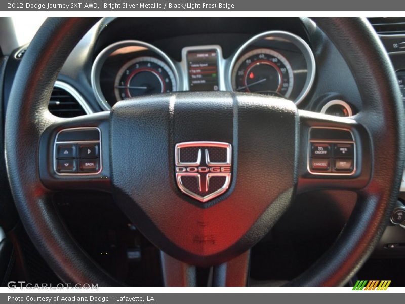 Bright Silver Metallic / Black/Light Frost Beige 2012 Dodge Journey SXT AWD