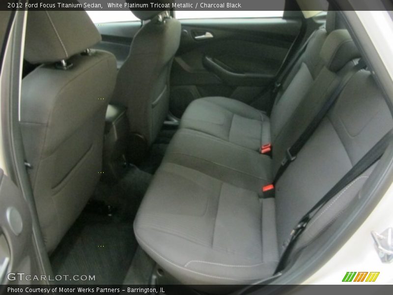 White Platinum Tricoat Metallic / Charcoal Black 2012 Ford Focus Titanium Sedan