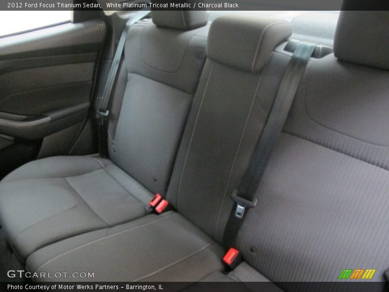 White Platinum Tricoat Metallic / Charcoal Black 2012 Ford Focus Titanium Sedan