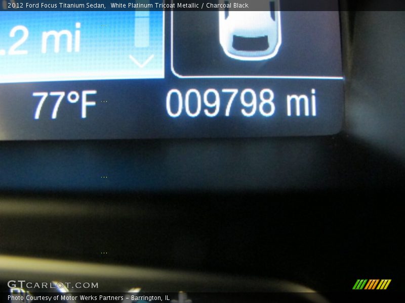 White Platinum Tricoat Metallic / Charcoal Black 2012 Ford Focus Titanium Sedan