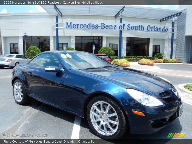 Caspian Blue Metallic / Black 2006 Mercedes-Benz SLK 350 Roadster