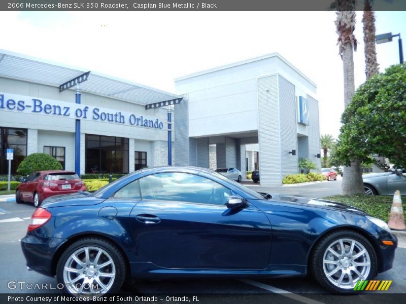 Caspian Blue Metallic / Black 2006 Mercedes-Benz SLK 350 Roadster