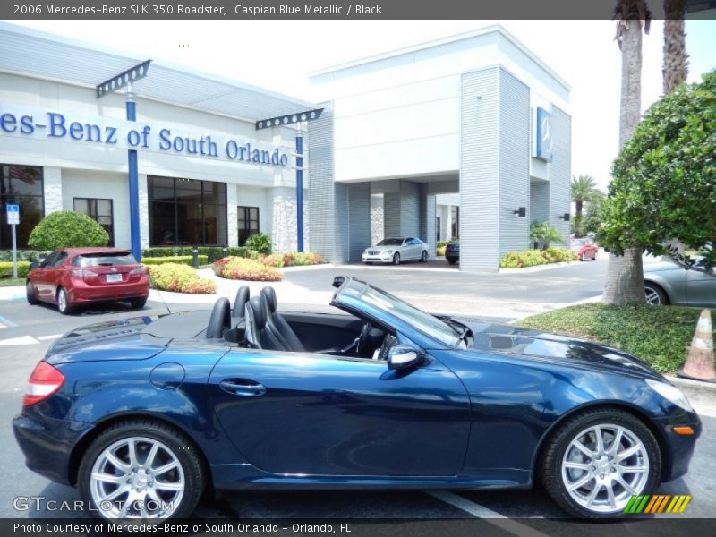 Caspian Blue Metallic / Black 2006 Mercedes-Benz SLK 350 Roadster