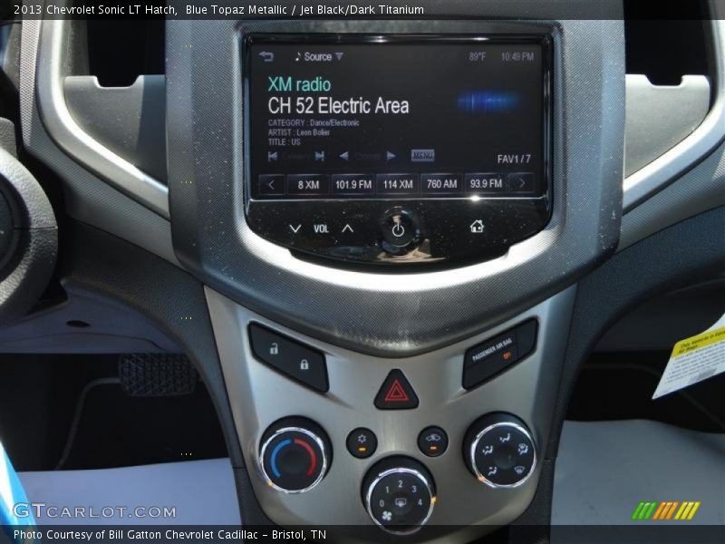 Blue Topaz Metallic / Jet Black/Dark Titanium 2013 Chevrolet Sonic LT Hatch