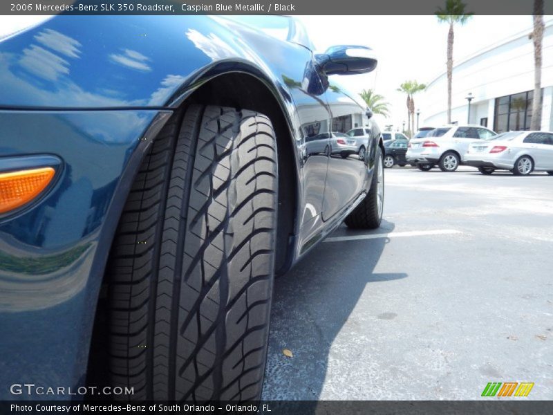 Caspian Blue Metallic / Black 2006 Mercedes-Benz SLK 350 Roadster