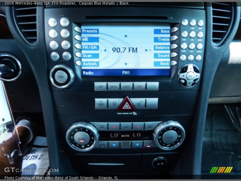 Controls of 2006 SLK 350 Roadster