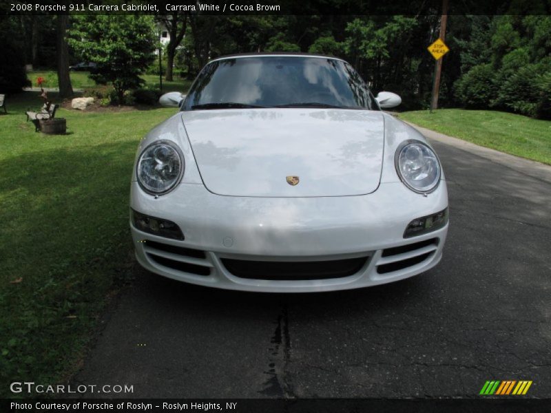 Carrara White / Cocoa Brown 2008 Porsche 911 Carrera Cabriolet