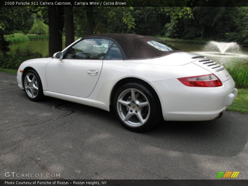Carrara White / Cocoa Brown 2008 Porsche 911 Carrera Cabriolet