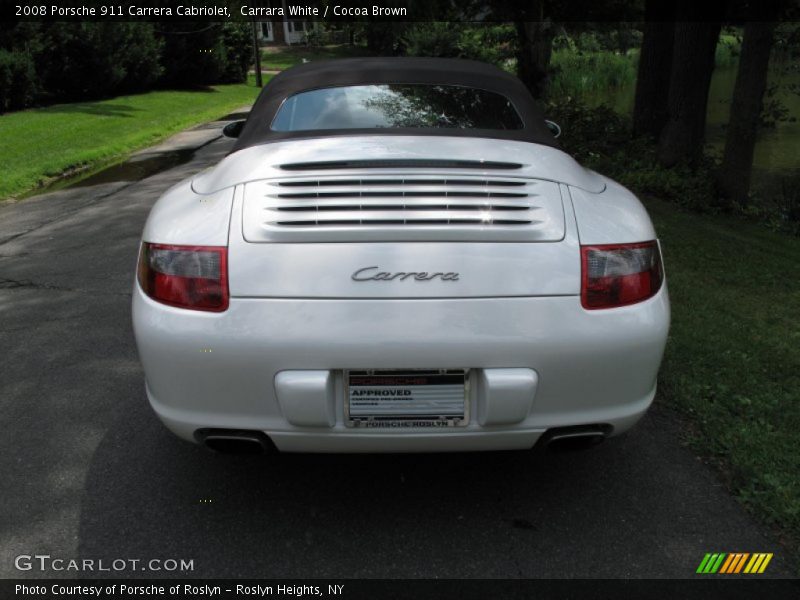 Carrara White / Cocoa Brown 2008 Porsche 911 Carrera Cabriolet