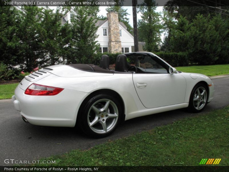 Carrara White / Cocoa Brown 2008 Porsche 911 Carrera Cabriolet