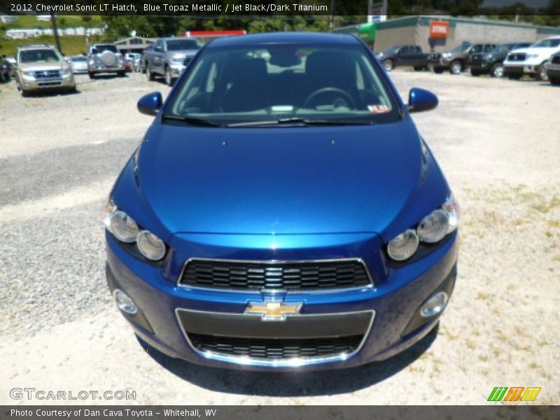 Blue Topaz Metallic / Jet Black/Dark Titanium 2012 Chevrolet Sonic LT Hatch