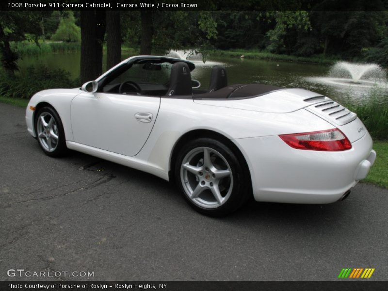 Carrara White / Cocoa Brown 2008 Porsche 911 Carrera Cabriolet