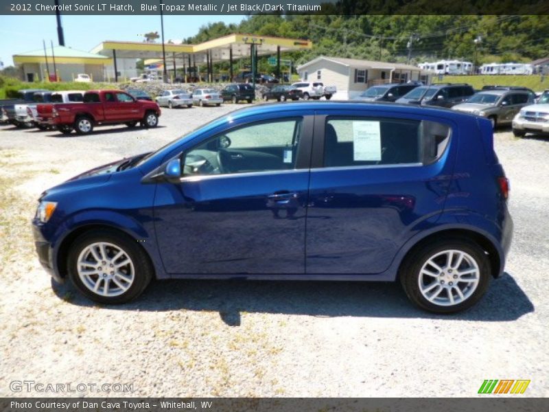 Blue Topaz Metallic / Jet Black/Dark Titanium 2012 Chevrolet Sonic LT Hatch
